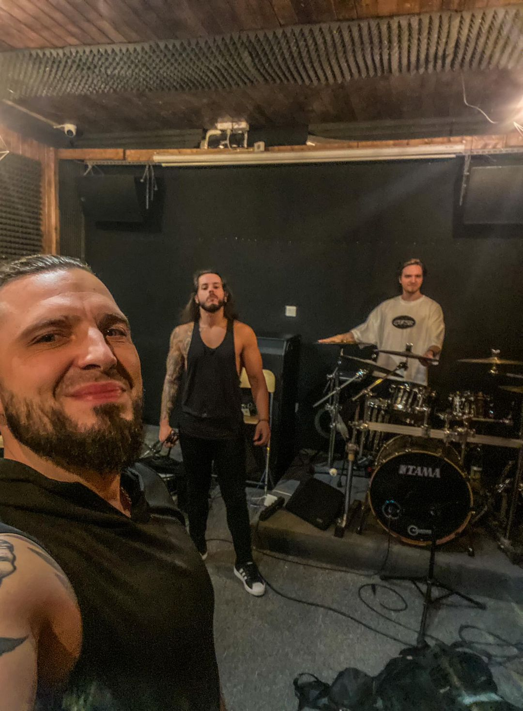 Deathyard Band on the rehearsal - Chris Hofler, Thiago Parrolas and Igor Dymkowski